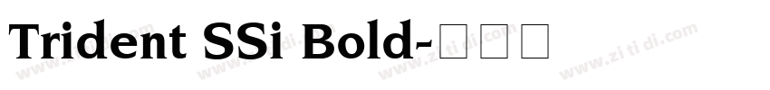 Trident SSi Bold字体转换 Trident SSi Bold字体转换